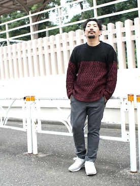 「Denime（ドゥニーム）のアイテム」を使った、中井　皓次さん（メンズ・166cm）の秋コーディネート