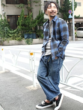 「Denime（ドゥニーム）のアイテム」を使った、中井　皓次さん（メンズ・166cm）の秋コーディネート