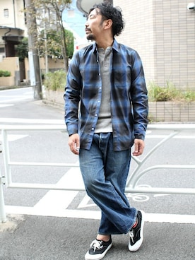 「Denime（ドゥニーム）のアイテム」を使った、中井　皓次さん（メンズ・166cm）の秋コーディネート