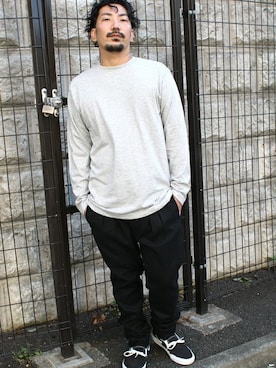 「Denime（ドゥニーム）のアイテム」を使った、中井　皓次さん（メンズ・166cm）の秋コーディネート