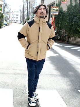 「Denime（ドゥニーム）のアイテム（ダウンジャケット/コート）」を使った、中井　皓次さん（メンズ・166cm）の秋コーディネート