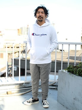 「Denime（ドゥニーム）のアイテム（パンツ）」を使った、中井　皓次さん（メンズ・166cm）の冬コーディネート