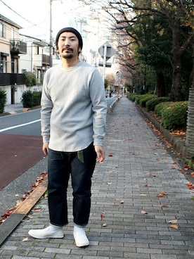 「Denime（ドゥニーム）のアイテム」を使った、中井　皓次さん（メンズ・166cm）の冬コーディネート