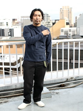 「DISCUS（ディスカス）のアイテム」を使った、中井　皓次さん（メンズ・166cm）の冬コーディネート