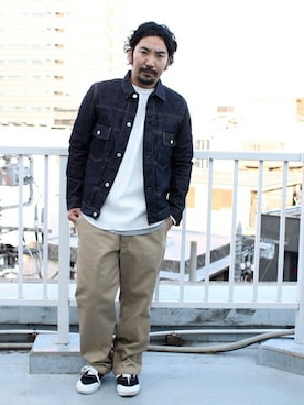 「Denime（ドゥニーム）のアイテム」を使った、中井　皓次さん（メンズ・166cm）の冬コーディネート