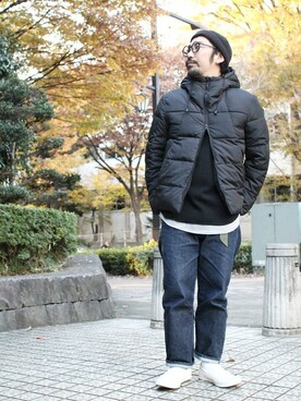 「Denime（ドゥニーム）のアイテム（ダウンジャケット/コート）」を使った、中井　皓次さん（メンズ・166cm）の冬コーディネート