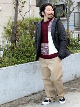 「Denime（ドゥニーム）のアイテム（ダウンジャケット/コート）」を使った、中井　皓次さん（メンズ・166cm）の冬コーディネート