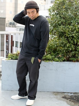 「STARTER（スターター）のアイテム」を使った、中井　皓次さん（メンズ・166cm）の冬コーディネート