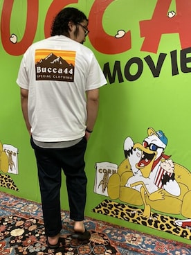 「バックプリント」｜中井　皓次さん（メンズ・166cm）の夏コーディネート