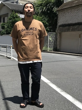 「Denime（ドゥニーム）のアイテム」を使った、中井　皓次さん（メンズ・166cm）の夏コーディネート