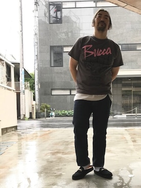 「BUCCA 44（ブッカフォーティーフォー）のアイテム」を使った、中井　皓次さん（メンズ・166cm）の夏コーディネート