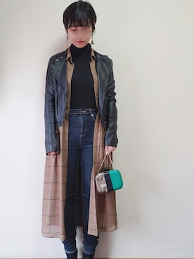 「コーデ記録」｜「アイテム（アクセサリー）」を使った、･_･さん（レディース・155cm）の春コーディネート