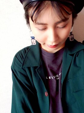 「コーデ記録」｜「アイテム（アクセサリー）」を使った、･_･さん（レディース・155cm）の春コーディネート