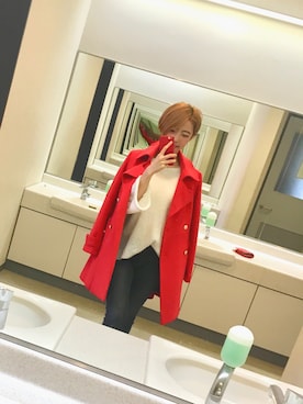 「WEGO（ウィゴー）のアイテム（ニット/セーター、ホワイト系）」を使った、チョコさん（レディース）の秋コーディネート