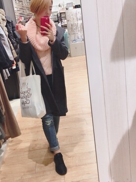 「NIKE（ナイキ）のアイテム（スニーカー、ブラック系）」を使った、チョコさん（レディース）の冬コーディネート