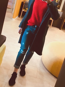 「Honeys（ハニーズ）のアイテム（ダウンジャケット/コート）」を使った、チョコさん（レディース・162cm）の冬コーディネート