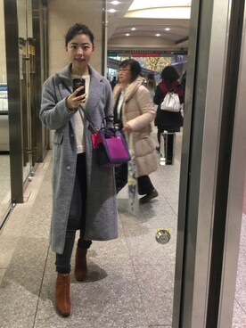 「MARCO（マルコ）のアイテム」を使った、チョコさん（レディース・162cm）の冬コーディネート