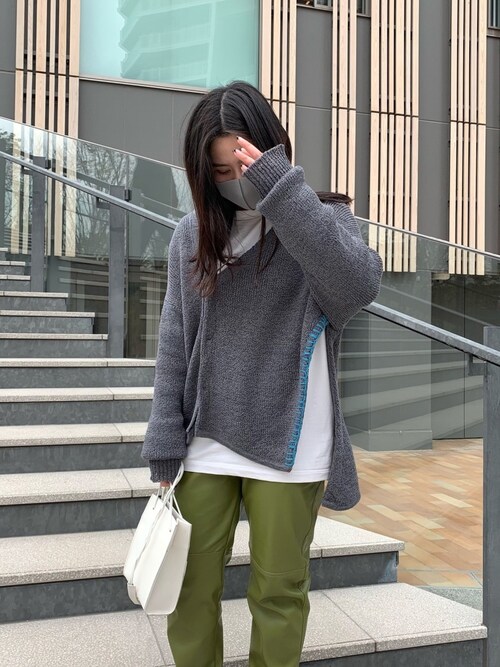 soduk knit pants green /スドーク ニットパンツ | www 