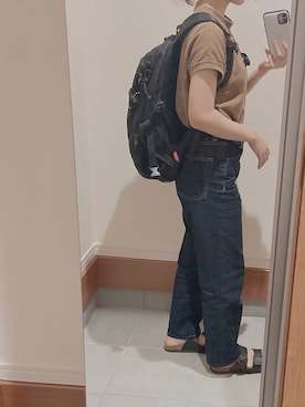 「ハイウェストデニム」｜natsume.さん（レディース・154cm）の秋コーディネート