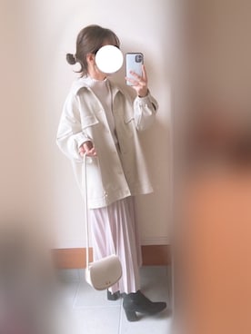 「GRL（グレイル）のプリーツスカート（スカート）」を使った、natsume.さん（レディース・154cm）の秋コーディネート