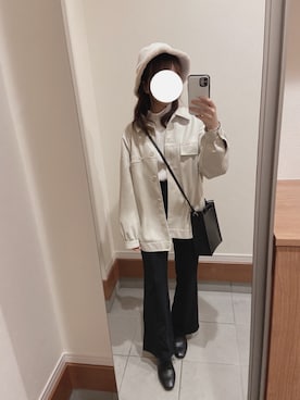 「WEGO（ウィゴー）のWEGO/リバーシブルファーボアバケットハット（ハット）」を使った、natsume.さん（レディース・154cm）の冬コーディネート