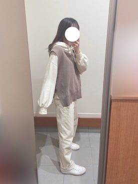 「SEVENDAYS=SUNDAY（セブンデイズサンデイ）のアイテム（パーカー）」を使った、natsume.さん（レディース・154cm）の春コーディネート