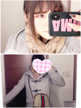 「Honeys（ハニーズ）のアイテム（ダッフルコート）」を使った、ちょるさん（レディース・158cm）の冬コーディネート