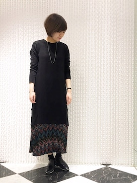 「OSMOSIS（オズモーシス）のアイテム（シューズ）」を使った、OSMOSIS天王寺ミオ店さん（レディース・163cm）の冬コーディネート