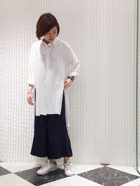 「プリーツ」｜OSMOSIS天王寺ミオ店さん（レディース・163cm）の冬コーディネート