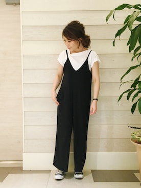 「OSMOSIS（オズモーシス）のアイテム（オールインワン・サロペット）」を使った、OSMOSIS天王寺ミオ店さん（レディース・155cm）の春コーディネート