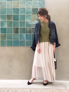 「OSMOSIS（オズモーシス）のアイテム（ブルゾン）」を使った、OSMOSIS天王寺ミオ店さん（レディース・155cm）の春コーディネート