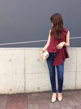 「KLASSE14（クラスフォーティーン）のアイテム」を使った、OSMOSIS天王寺ミオ店さん（レディース・167cm）の春コーディネート