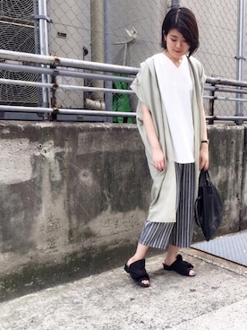 「outfit」｜「アイテム（その他アウター）」を使った、OSMOSIS天王寺ミオ店さん（レディース・163cm）の夏コーディネート