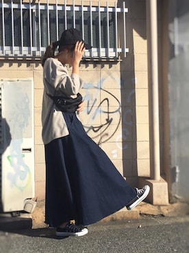 「THE NORTH FACE（ザノースフェイス）のアイテム（ボディバッグ/ウエストポーチ）」を使った、OSMOSIS天王寺ミオ店さん（レディース・155cm）の秋コーディネート