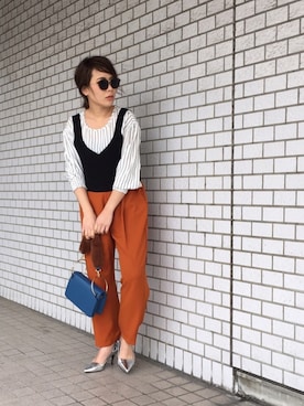 「ニットビスチェ」｜OSMOSIS天王寺ミオ店さん（レディース・155cm）の秋コーディネート