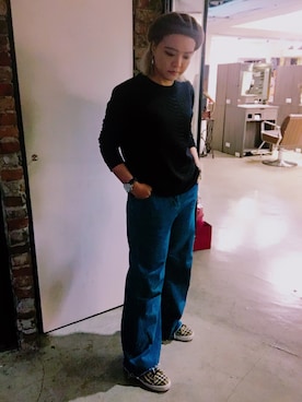「NET（ネット）のアイテム（ハンチング/ベレー帽）」を使った、Dm Kaoさん（レディース・165cm）の冬コーディネート