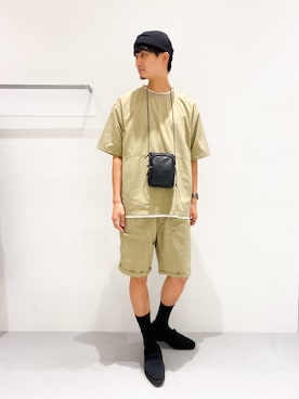 「LAKOLE（ラコレ）のアイテム（ニットキャップ/ビーニー）」を使った、Takuさん（メンズ・180cm）の夏コーディネート