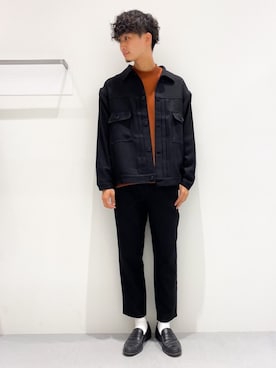 「LAKOLE（ラコレ）のアイテム（ミリタリージャケット）」を使った、Takuさん（メンズ・180cm）の秋コーディネート