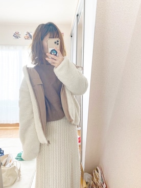 「chocomee（チョコミー）のアイテム（ニット/セーター）」を使った、nao !さん（レディース・150cm）の冬コーディネート
