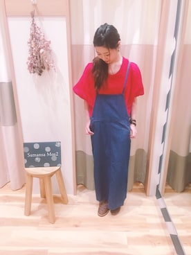 「スカラップ」｜「アイテム（ジャンパースカート）」を使った、ayaka＊さん（レディース・158cm）の夏コーディネート