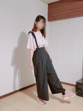 「OLIVE des OLIVE（オリーブデオリーブ）のアイテム（オールインワン・サロペット）」を使った、ᴍoɴᴀさん（レディース・156cm）の夏コーディネート