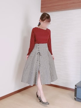 「vanitybeauty（バニティービューティー）のアイテム」を使った、ᴍoɴᴀさん（レディース・156cm）の秋コーディネート