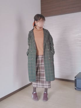 「レトロ」｜「アイテム（チェスターコート）」を使った、ᴍoɴᴀさん（レディース・156cm）の冬コーディネート