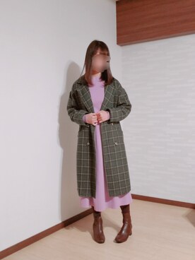 「ローリーズファーム(LOWRYS FARM)」｜「アイテム（チェスターコート）」を使った、ᴍoɴᴀさん（レディース・156cm）の冬コーディネート