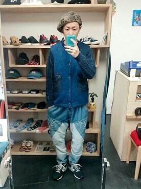 「masterkey（マスターキー）のアイテム（帽子）」を使った、yusuke さん（メンズ・170cm）の冬コーディネート