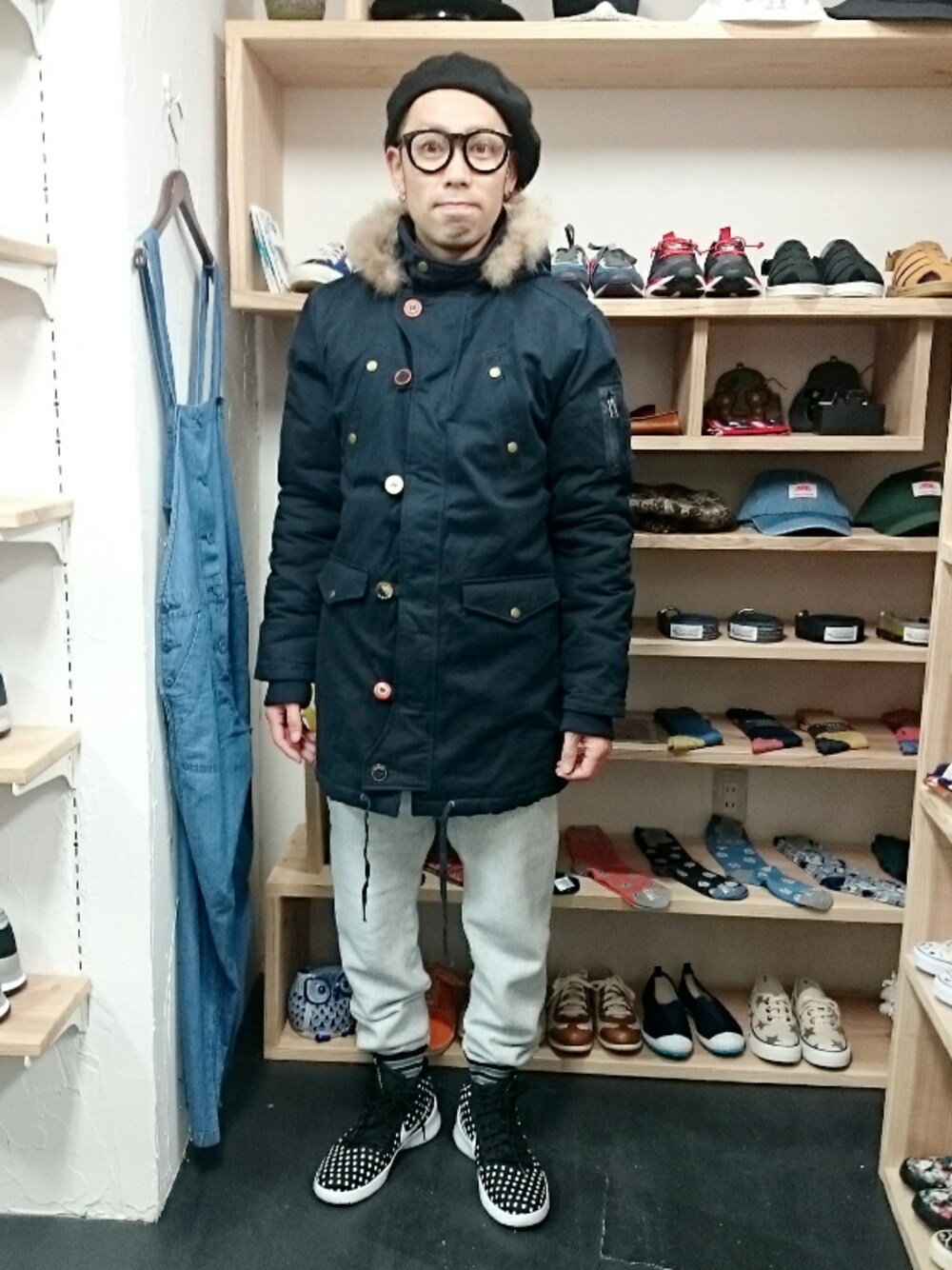 yusuke さんの「中綿フードジャケット(メンズ)（STORES.jp）」を使ったコーディネート
