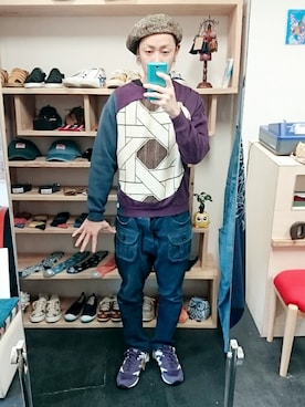 「アイテム（スニーカー、その他）」を使った、yusuke さん（メンズ・170cm）の冬コーディネート