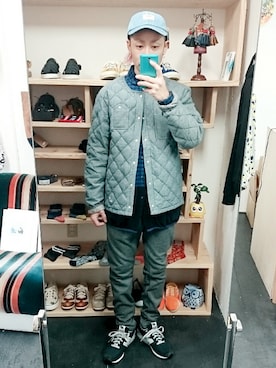 「アイテム（ダウンジャケット/コート、その他）」を使った、yusuke さん（メンズ・170cm）の冬コーディネート