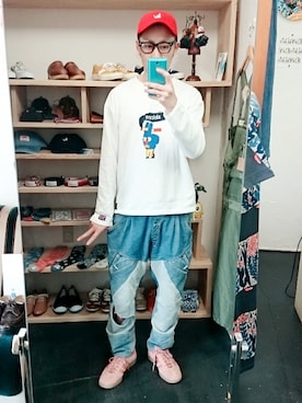 「masterkey（マスターキー）のアイテム（パンツ）」を使った、yusuke さん（メンズ・170cm）の春コーディネート