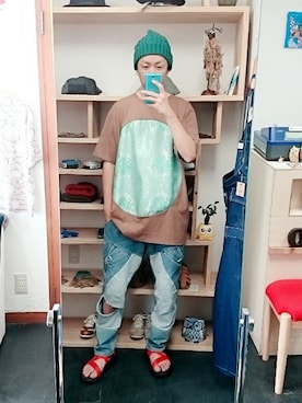 「Chaco（チャコ）のアイテム」を使った、yusuke さん（メンズ・170cm）の夏コーディネート